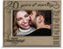 BELLA BUSTA 20 Years of Marriage Engraved Leather Picture Frame, 5 x 7 Horizontal, Anniversary Gift