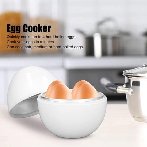 Microwave Egg Cooker, 4 Cavities for Hard Boiled Eggs with Lid, Microwavable Egg Poacher Kitchen Tool