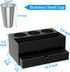 NIUBEE Hair Tool Organizer, Black Acrylic Hair Dryer and Styling Organizer with Drawer for Bathroom Countertop
