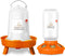 Eggluuz Chick Feeder and Waterer Kit Automatic Chicken Feeder and Waterer Set, 1L