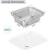 30 Pack 1 lb Rectangular Disposable Aluminum Foil Pan 16 oz Take Out Food Containers with Clear Plastic Dome Lids, for Catering, Baking, Roasting Food by iHomeSet