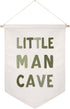 ZEARPT Little Man Cave Pennant Flag Banner, Toddler Boy Room Decor &