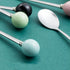 Stainless Steel Coffee Spoon, Teaspoon, Sugar Spoon, Korean Dessert Spoon with Ceramic Ball, 4 Pieces 5.5 Inches Green
