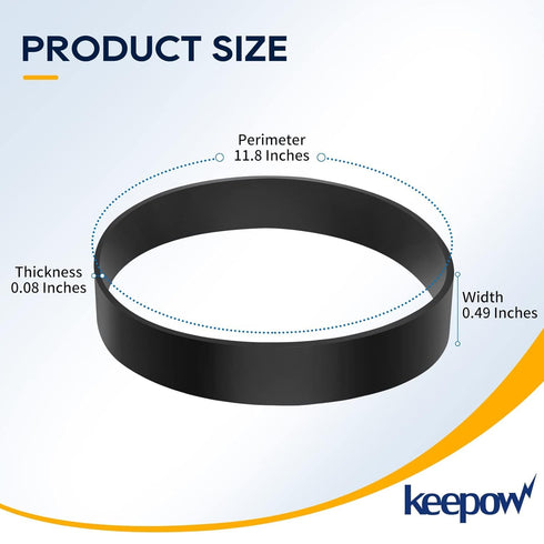 KEEPOW Vacuum Belt for Bissell Powerforce Compact, 1604895 Replacement Belt for Bissell Models, 6 Pack
