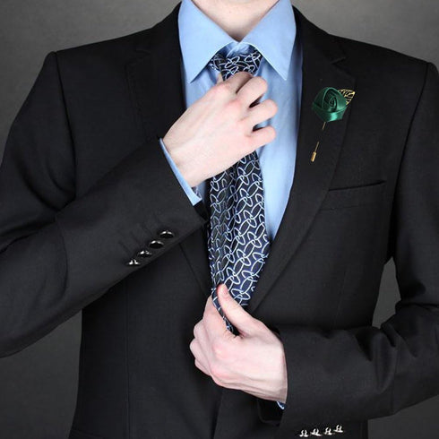Groom Boutonniere Wedding Silk Rose (12 Pieces) 3.5cm Flowers Accessories Prom Pin Man Suit Decoration Green