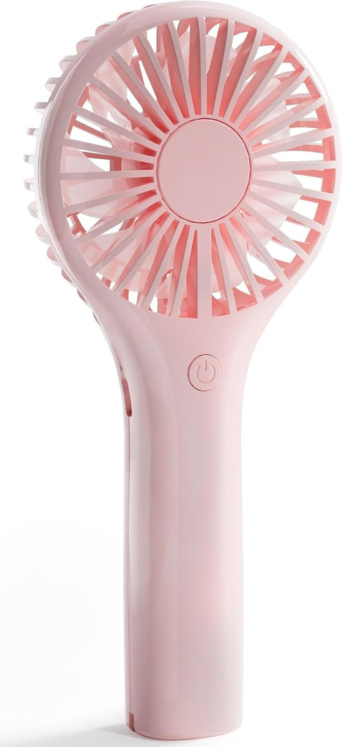Handheld Fan, Portable Mini Fan with 3 Speeds, USB Rechargeable Personal Fan for Travel/Home - Pink