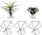 Nwsrayu Geometric Air Plant Holder Airplants Rack Metal Plants Stand Planter Shelves Himmeli