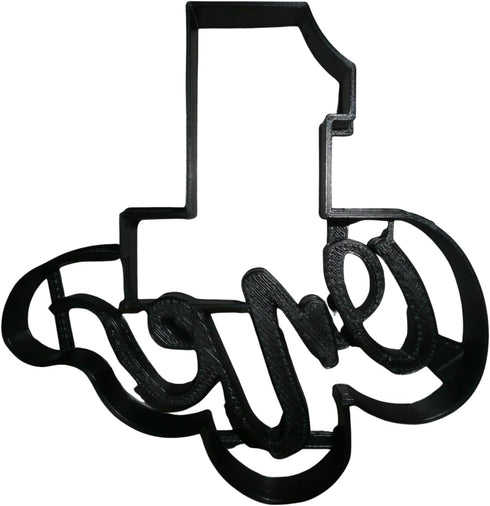 NUMBER ONE 1 BIRTHDAY ANNIVERSARY PARTY COOKIE CUTTER, MADE IN USA, PR2402