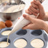Silicone Muffin Pan, 6-Cavity Nonstick Baking Tray for Muffins, Cupcakes, Brownies, Food Grade, BPA Free, Pack of 3