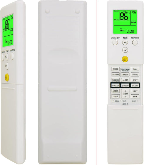 Replacement Remote Control for Fujitsu Air Conditioner AR-RED1U, Display in Fahrenheit and Celsius