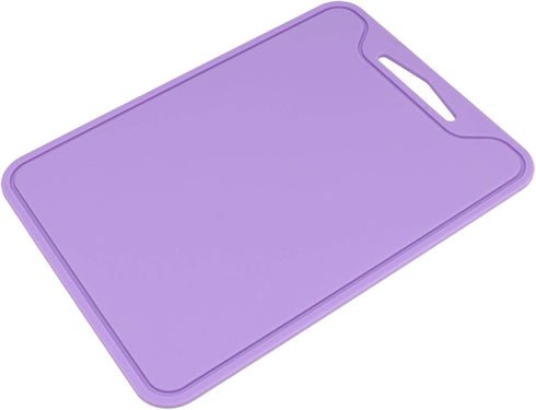 Fdit Chopping Board, Food Grade Silicone Flexible Cutting Board for Home Kitchen Use, Purple