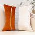 Yangest Burnt Orange Patchwork Velvet Throw Pillow Cover - Modern Luxury Cushion Case for Sofa Couch Bedroom Decor,