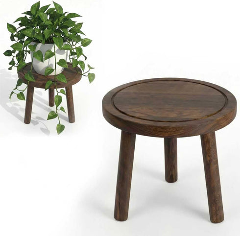 SEQUEDA Wood Plant Stands Indoor, Updated Single Plant Stand Modern Plant Table for