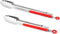 304 Stainless Steel Kitchen Cooking Tongs, 9" and 12" Set of 2, Sturdy Grilling Barbeque Locking Food Tongs