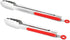 304 Stainless Steel Kitchen Cooking Tongs, 9" and 12" Set of 2, Sturdy Grilling Barbeque Locking Food Tongs