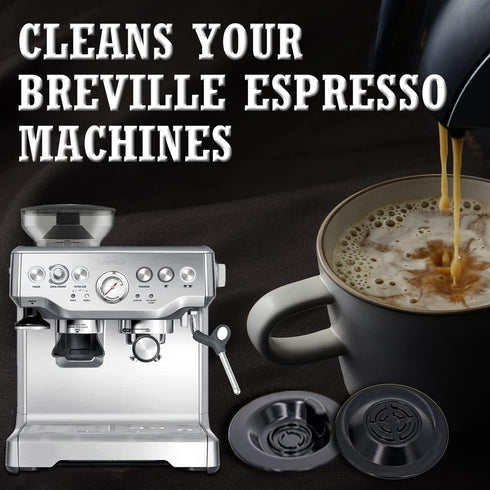 2 Packs 54mm Coffee Backflush Cleaning Disc for Breville Espresso Machines - 100% Silicone