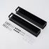 KES 16 Inch Aluminum Spice Rack Organizer, Wall Mount Seasoning Holder, Anodized Black, 2 Pack, KSR401S40-BK-P2
