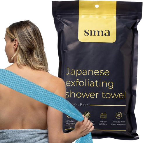 Exfoliating Washcloth Face & Body Scrub Towel - Japanese Exfoliating Towel with