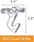 NACETURE Clear Drop Ceiling Hooks, 12 Pack Polycarbonate Hanger Hooks for Classroom Decorations, Clip on Ceiling Tile