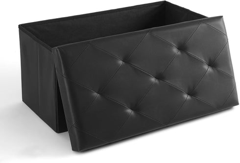 Sweetcrispy 30 Inches Folding Ottoman with Storage Bench, Foot Rest Stool, End