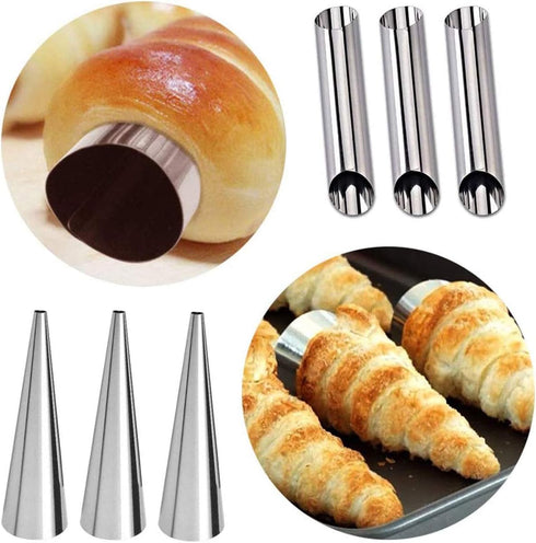 Stainless Steel Cream Horn Molds - 21 Pcs Cannoli Form Tubes & Conical Mold