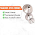 Stainless Steel Funnels, 3 Pack - Small Metal Funnels with Handles for Kitchen Transfer of Liquid, Oils, Spices, 2.9 &