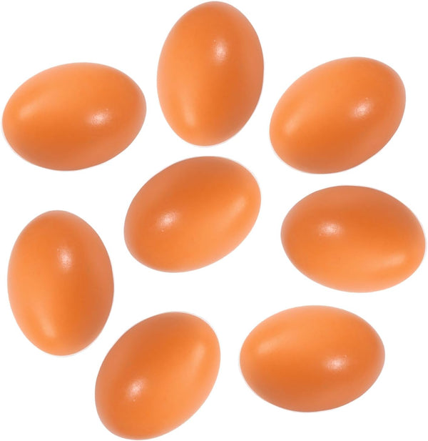 Azatemgo Fake Wooden Eggs Dummy Eggs Nest Eggs Hens Eggs 8 PCS