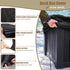 Gicov Deck Box Cover Waterproof Heavy Duty Patio Storage Box with Zipper Outdoor Ottoman Bench Cover Rectangular
