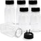 RoyalHouse 6 Pack 9.5 Oz Plastic Spice Jars with Black Cap, Clear Plastic Containers with Shaker Lids