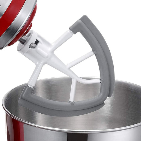 Flex Edge Beater for KitchenAid 4.5/5 QT Tilt Head Stand Mixer - Double Silicone Edge Mixer Paddle, White