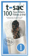 T-Sac Disposable Tea Filter Bags, Number 1-Size, 1-Cup Capacity, Set of 100