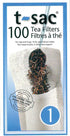 T-Sac Disposable Tea Filter Bags, Number 1-Size, 1-Cup Capacity, Set of 100