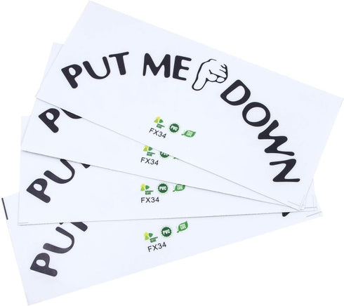 AUEAR Funny Bathroom Toilet Seat Sticker Decal Reminder Decoration for DIY (4 Pack)