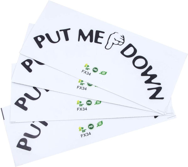 AUEAR Funny Bathroom Toilet Seat Sticker Decal Reminder Decoration for DIY (4 Pack)