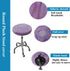 2 Pack Shukii Stool Covers - Soft Slipcover with Elastic Cushion for Bar Round Chair (Purple, Extra Large)