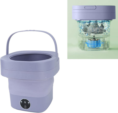 TOPINCN Foldable Washing Machine, Automatic Portable ABS Mini Washer, US Plug 100-240V for Travel
