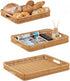 3pcs Rectangular Serving Tray with Handles, Decorative Wicker Organizer Baskets Storage Tray