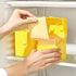 VOSAREA Sliced Cheese Storage Container with Flip Lid, Cheese Shaped Box Holder for Fridge Food Storage