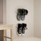SCUNDA 2-Pack Wall Mounted Shoe Rack, Wooden & Metal Foldable Shoe Rack