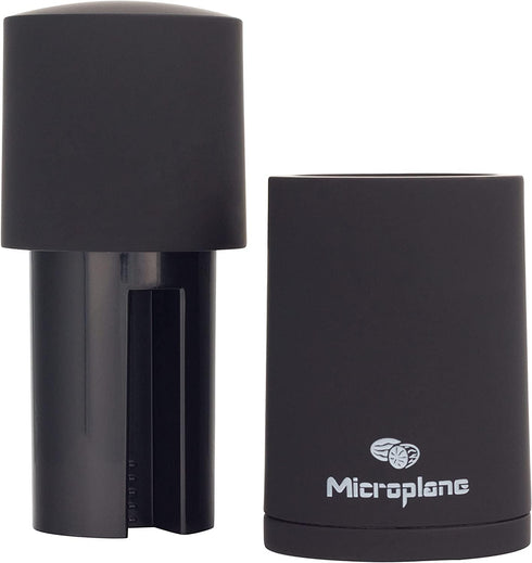 Microplane Manual Spice Mill - Cinnamon Grinder and Nutmeg Grater (Black) by Microplane