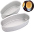 Yesland 4 Packs Non-Stick Oval Cheesecake Pan - 8 Inch Aluminum Bakeware for Bread, Meat & Cake, Silver