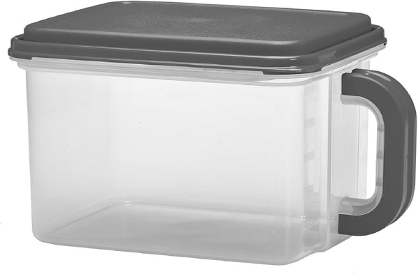 SEDLAV Medium Plastic Canister with Handle, 21 Cups - Kitchen Storage Solution with Gray Lid and Handle