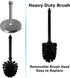 Blue Toilet Brush with Stainless Steel Holder, Chrome Cleaning Brush Holder, Toilet Bowl Cleaner