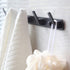 5 Hooks Matte Black Wall Bathroom Towel Hooks, Heavy Duty Shower Wall Coat Rack, Decorative Bath Hooks for Hanging