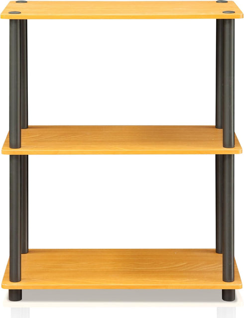 Industrial Style Marble White Side Table with Ample Storage