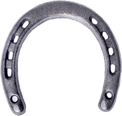 GGTYHAO Cast Iron Horseshoe for Good Luck, Durable Medium Horseshoe with 5 Holes on Each Side for Wall Hanging