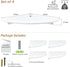 Set 4, Forbena Corner White Floating Book Shelves for Wall of Wood Nursery Corner Bookshelf for Kids Bedroom, Large