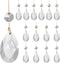 Aiskaer 15 Pcs Clear Teardrop Crystal Chandelier, Crystal Pendant for Light Lamp