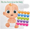 Funny Baby Shower Game - Pin The Pacifier, Includes Large Poster, 24 Stickers, and Luxury Blindfold