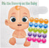 Funny Baby Shower Game - Pin The Pacifier, Includes Large Poster, 24 Stickers, and Luxury Blindfold